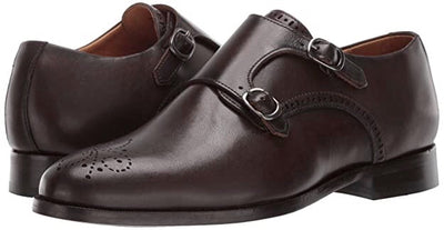 Double Monk Dress Shoe (Cafe Brushed) by Marc Joseph New York