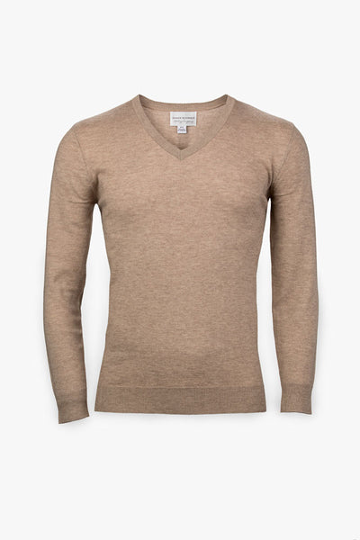 Pebble Beach V-Neck Sweater-Taupe