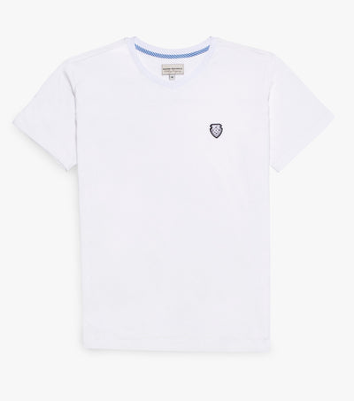V-Neck Custom T Shirt White