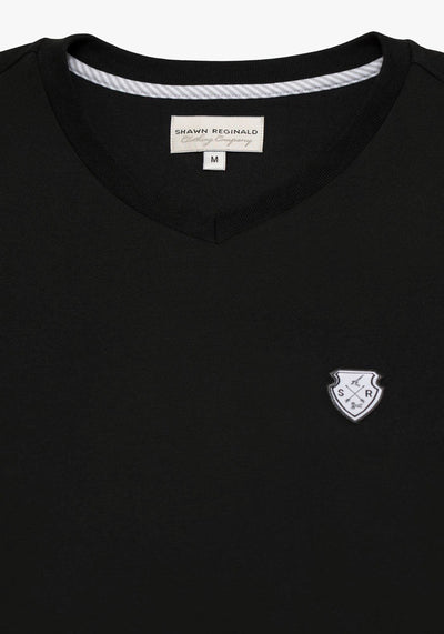 V-Neck Custom T Shirt Black