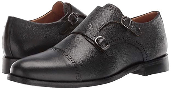 Double Monk Dress Shoe (Black Grainy) by Marc Joseph New York - Shawn  Reginald Clothing Company