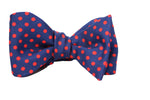 Blue & Red Polka-Dot Bow Tie